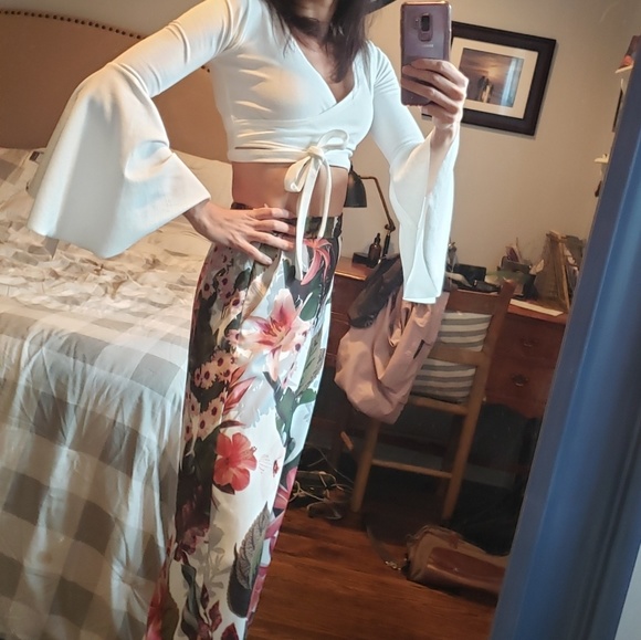 wrap crop top outfit